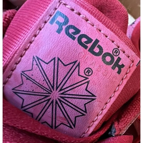 Reebok Classics Red Leather Speckle Running Sneaker Shoes Mens US Size 10.5 - Picture 4 of 8